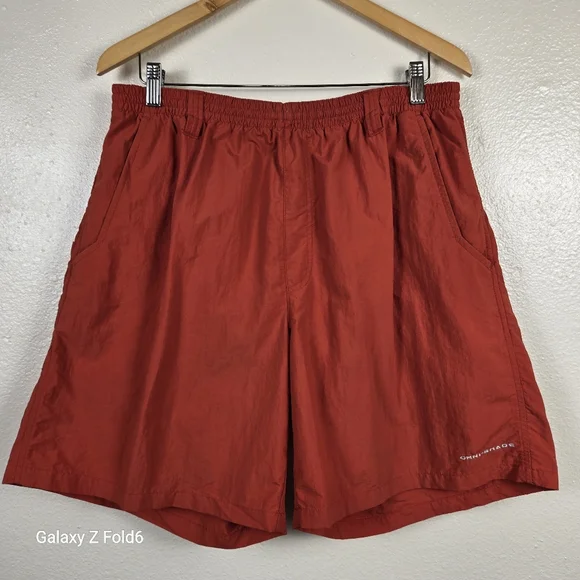 Columbia PFG Swim Shorts Orange Nylon Fishing Hiking Outdoor Mesh Lined Men’s L - Picture 1 of 7